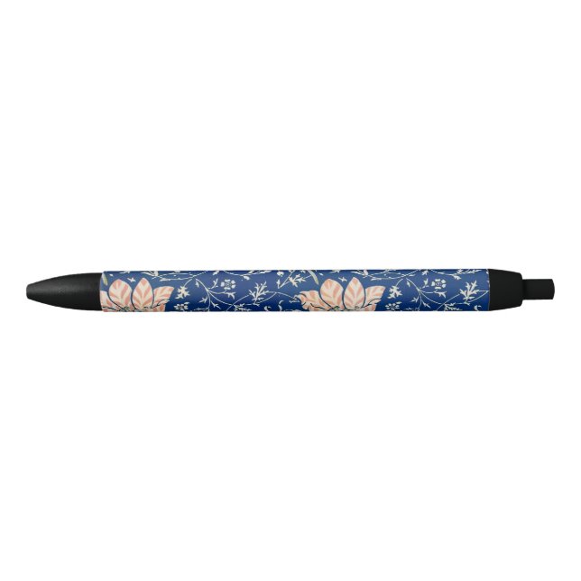 Caneta Preta William Morris Medway Blue Floral (Frente)