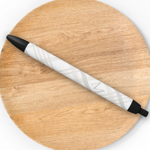 Caneta Preta Xadrez Mínima Elegante Elegante Clássica Monograma