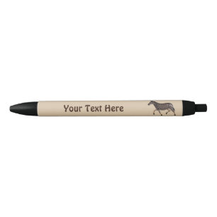 Caneta Preta Zebra Bolinhas
