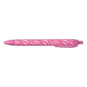Caneta Preta Zebra stripes - Fuchsia e rosas claro