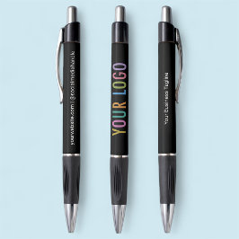 Caneta Promocional Preta com Logotipo Marca Empres