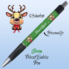 Caneta Reindeer Cute Engraçado Xmas Deer c/ Antlers 🦌 Ve