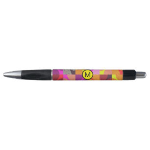 Caneta Retro Vintage monograma Professor Colorido