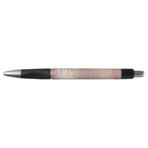Caneta rosa Dourada Lush Blush com Texto Personali