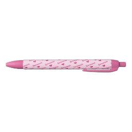 Caneta Rosa Personalizada - Qualquer Nome com Cora