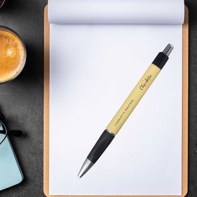 Caneta Roteiro de nome de monograma amarelo (Criador carregado)