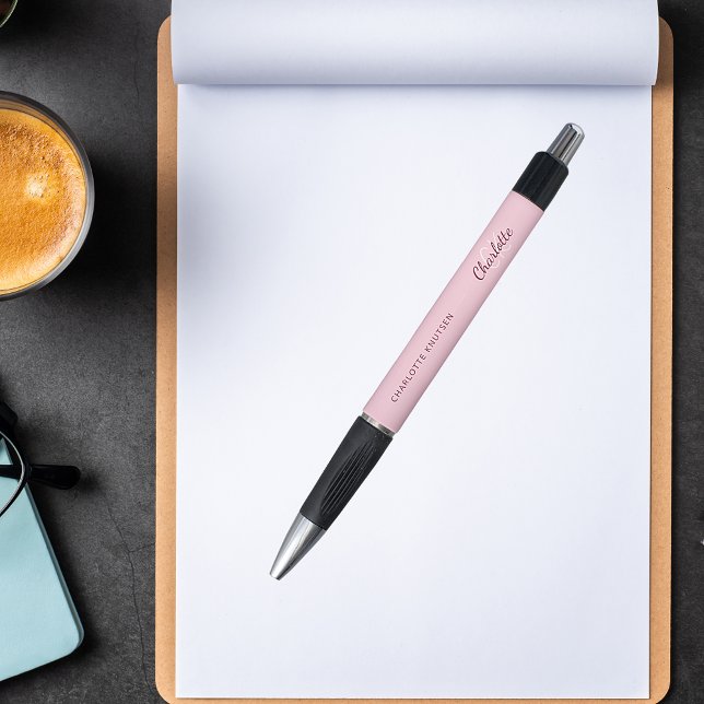 Caneta Rouge monograma de nome em script (Criador carregado)