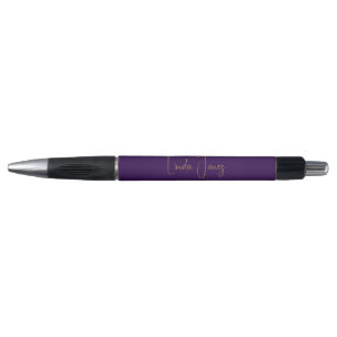 Caneta Roxo liso simples