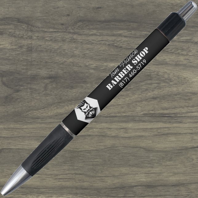 Caneta Salão de barbeiro profissional preto e branco (Criador carregado)