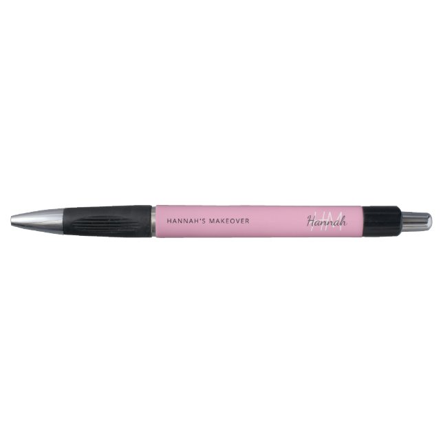 Caneta Salão de Beleza Lite Pink Glitter (Frente)