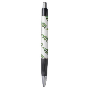 Caneta Silhueta Cobra preta e Impressão verde