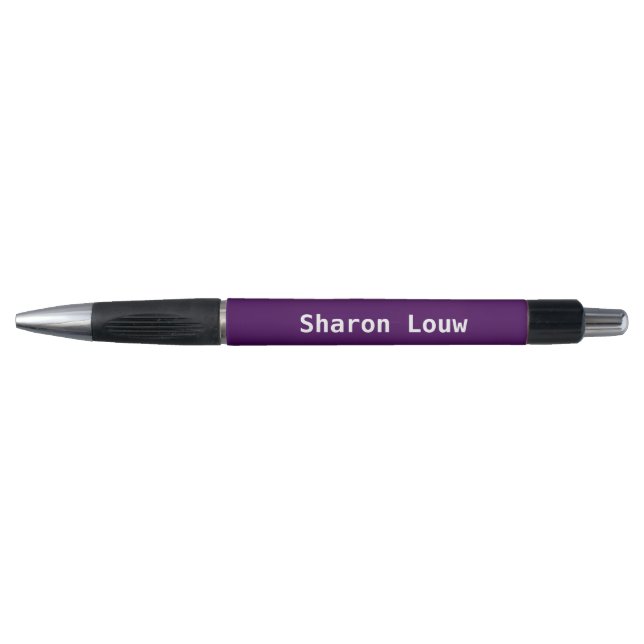 Caneta Simples roxo e branco (Frente)