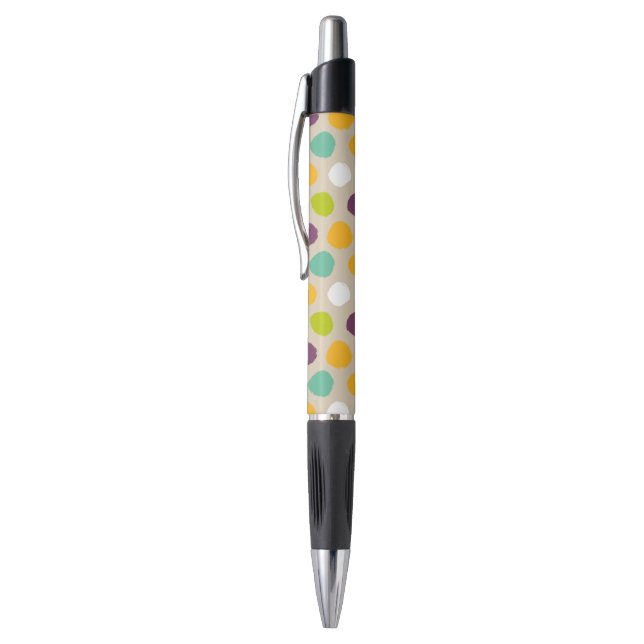 Caneta Teste padrão de bolinhas desenhado mão (Topo (Vertical))