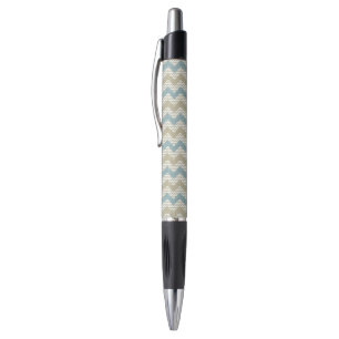 Caneta Teste padrão de Chevron na textura de linho