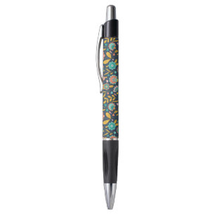 Caneta Teste padrão de flor da arte popular
