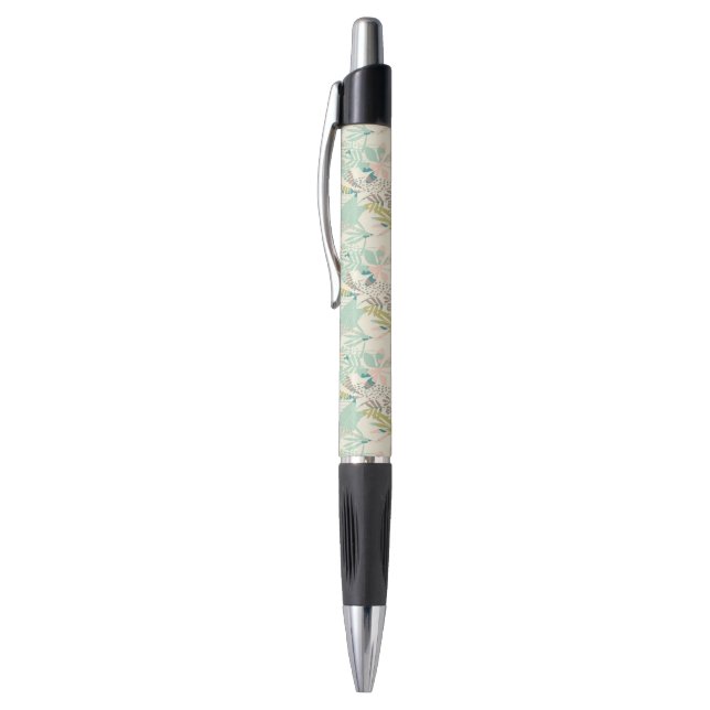 Caneta Teste padrão floral moderno (Topo (Vertical))