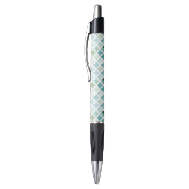 Caneta Teste padrão pintado mão de turquesa (Topo (Vertical))