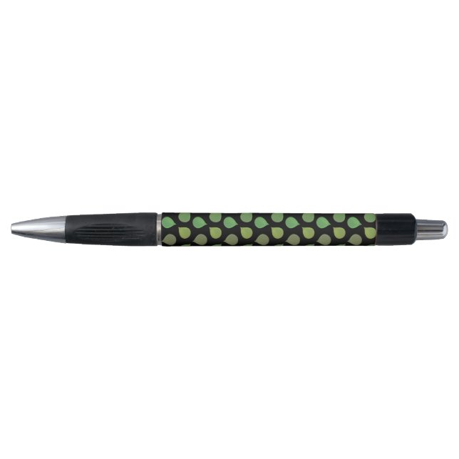 Caneta Tinta Preta Folhas Verdes Árvore de Jade (Frente)