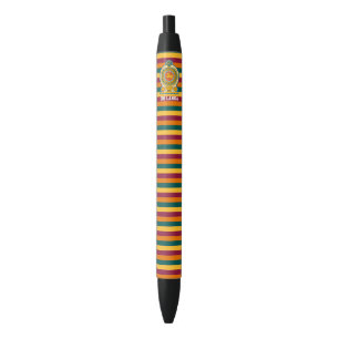 Caneta Tinta Preta Patriótica Fofa com a Bandeira