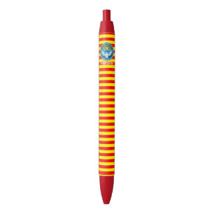 Caneta Tinta Preta Patriótica Fofa da Bandeira do
