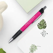 Título do Nome Moderno Elegante Rosa Brilhante Sim