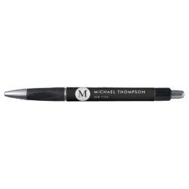 Caneta Título do Trabalho Branco Preto Moderno do na moda