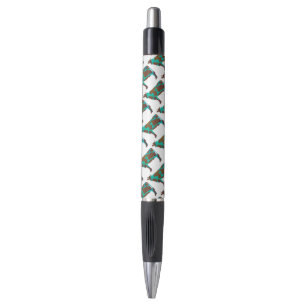 Caneta Vaca Marrom e teal Silhouette