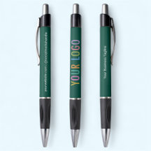 Caneta verde com Promocional de logotipo personali