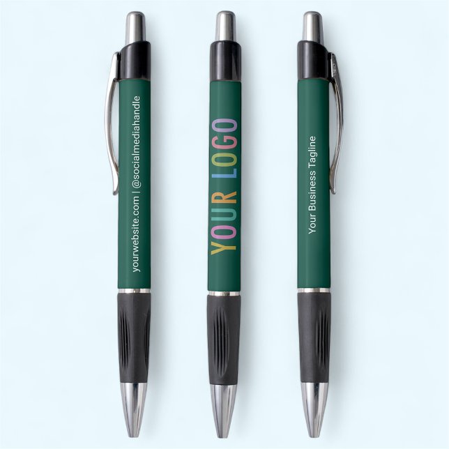 Caneta verde com Promocional de logotipo personali (MISOOK Dark Green Pen with Logo)