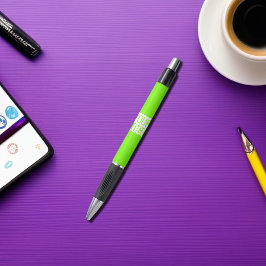 Caneta verde fluorescente - adicione seu logotipo