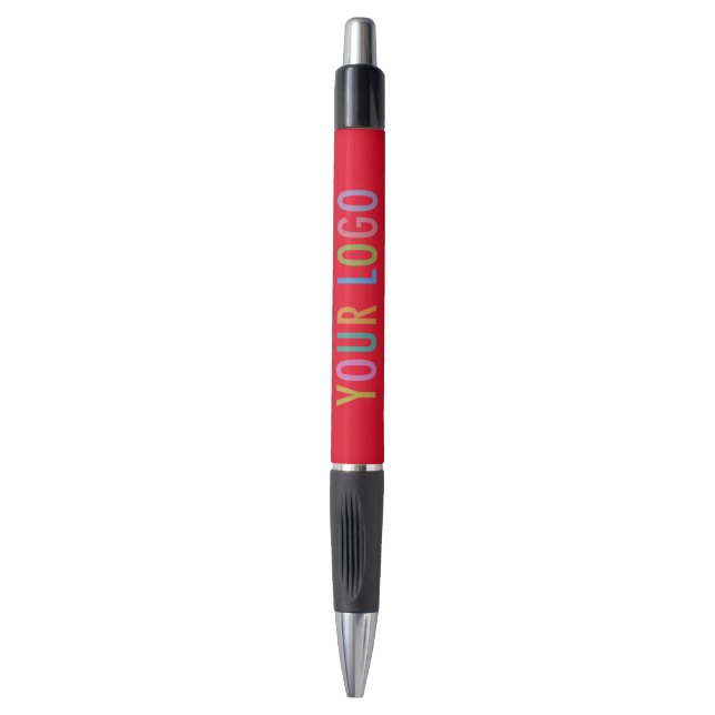 Caneta Vermelha com Logotipo Comercial de Tinta Pr (Frente Vertical)