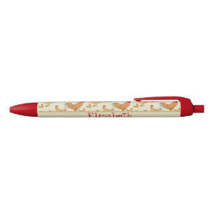 Caneta Vermelha O design da galinha de Brown personaliza