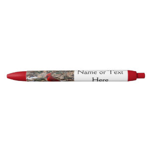 Caneta Vermelha Pássaro cardinal vermelho nas folhas