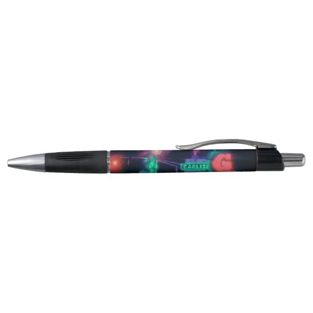 Caneta Vermelhos Roxos Luzes Vermelhos Brilhantes Noite C (Topo)