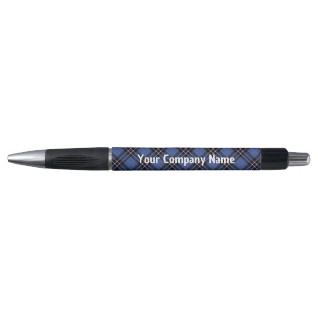 Caneta Xadrez Azul Escocês Tartan  (Frente)