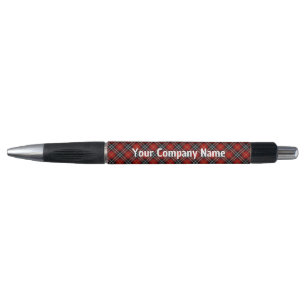 Caneta Xadrez Escocês Vermelho e Preto