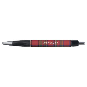Caneta Xadrez Rústico Vermelho e Verde Stewart Tartan
