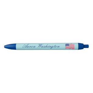Canetas com Bandeira Americana Azul Claro Presente