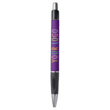 Canetas com Logotipo Comercial Roxo com Tinta Pret