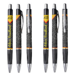 Canetas com Monograma de Nome Inicial Personalizad