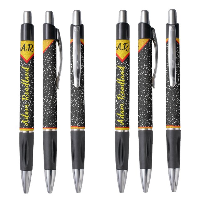 Canetas com Monograma de Nome Personalizado em Qua (Elegant personalized pens
Luxury monogram name)