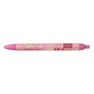 Canetas de tinta cor-de-rosa, podem ser personaliz