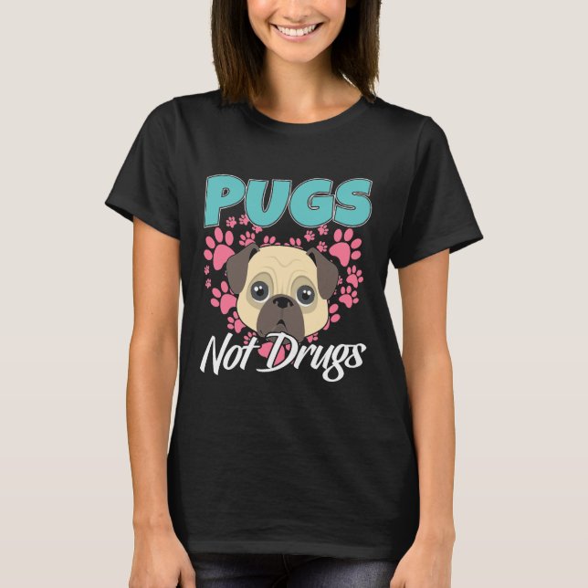 Canetas Não Drogas Cães Cães Clássicos T-Shirt 804 (Frente)