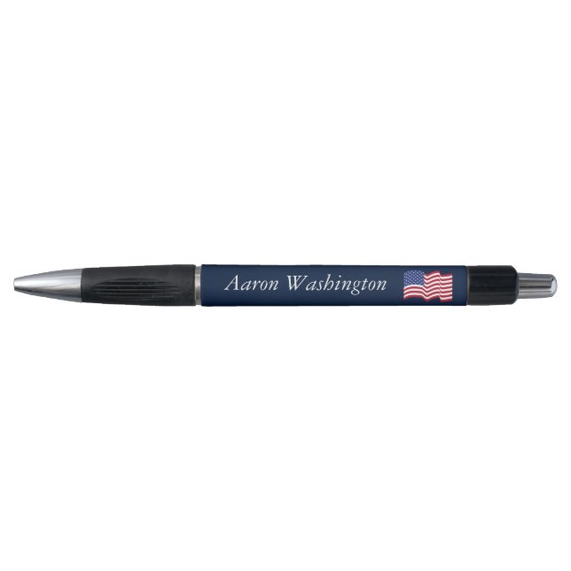 Canetas Personalizadas com Bandeira Americana de O (Frente)