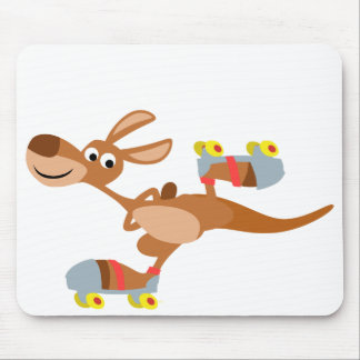 Canguru de patinagem Mousepad dos desenhos