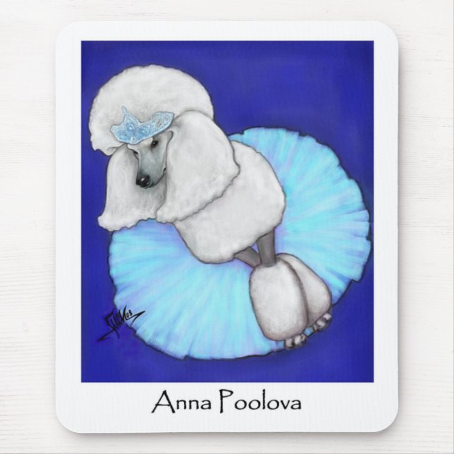 Caniche Mousepad de Anna Poolova (Frente)