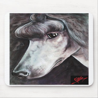 Caniche padrão preta Mousepad