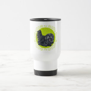 Caniche Skye em Caneca de Viagem Verde