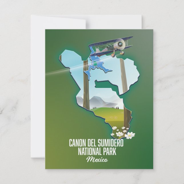 Cânion do Sumidouro, mapa do México (Frente)
