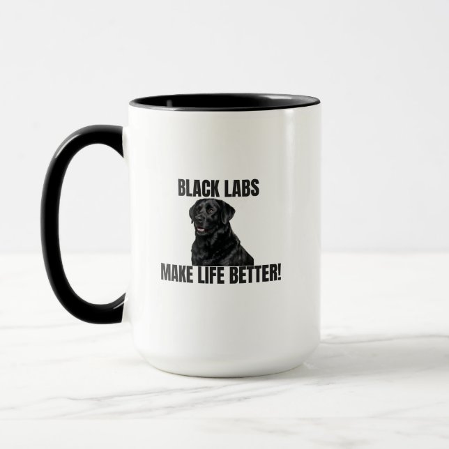 Canis Pretos Tornam a Vida Melhor! – Caneca de Doi (Esquerda)